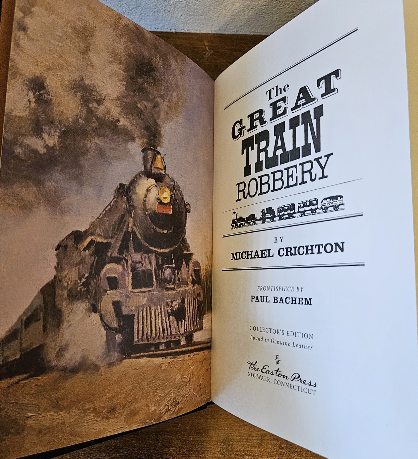 Easton Press Michael Crichton The Great Train Robbery FINE!