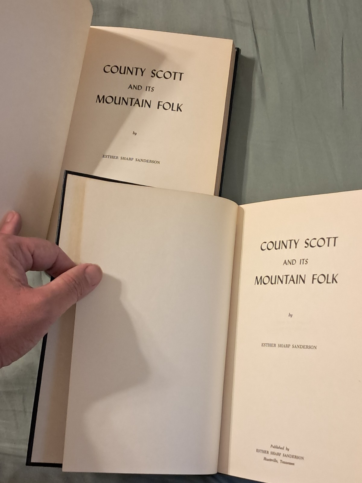County Scott And Its Mountain Folk Esther Sharp Sanderson HC Tennessee History