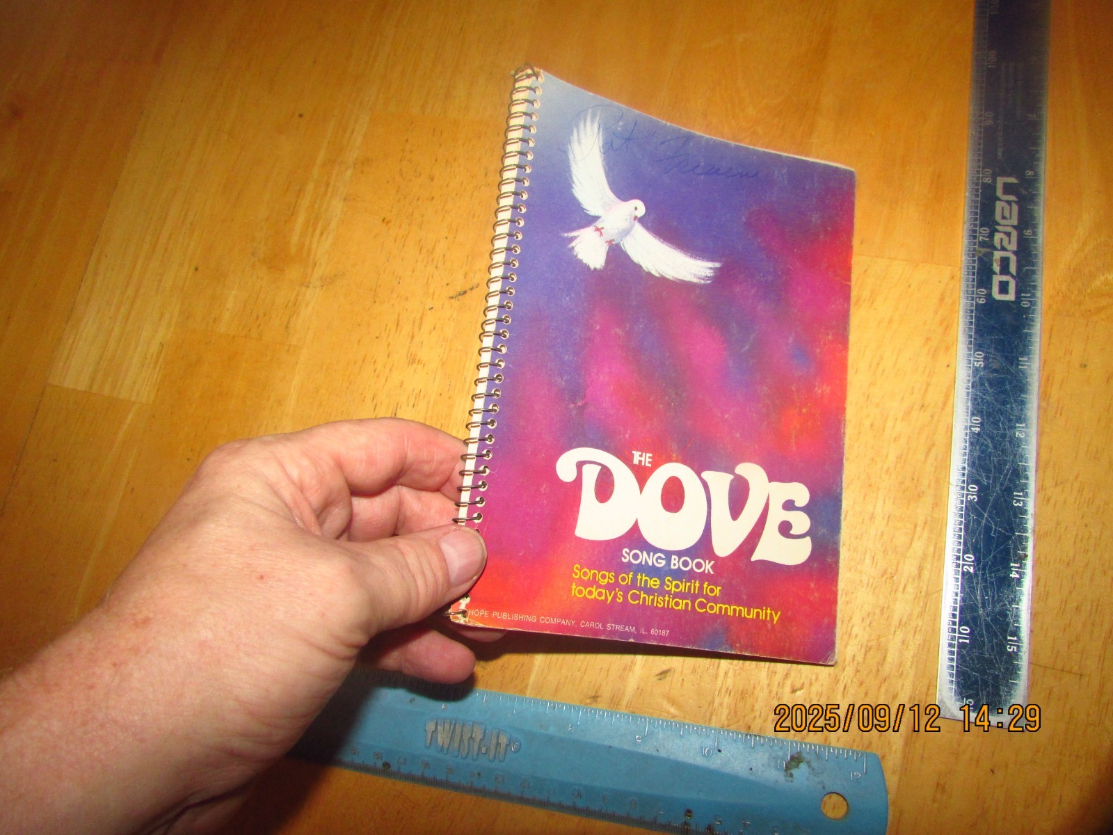 The Dove Song Book – Songs of the Spirit by John Wilson – 1975 Spiral Paperback