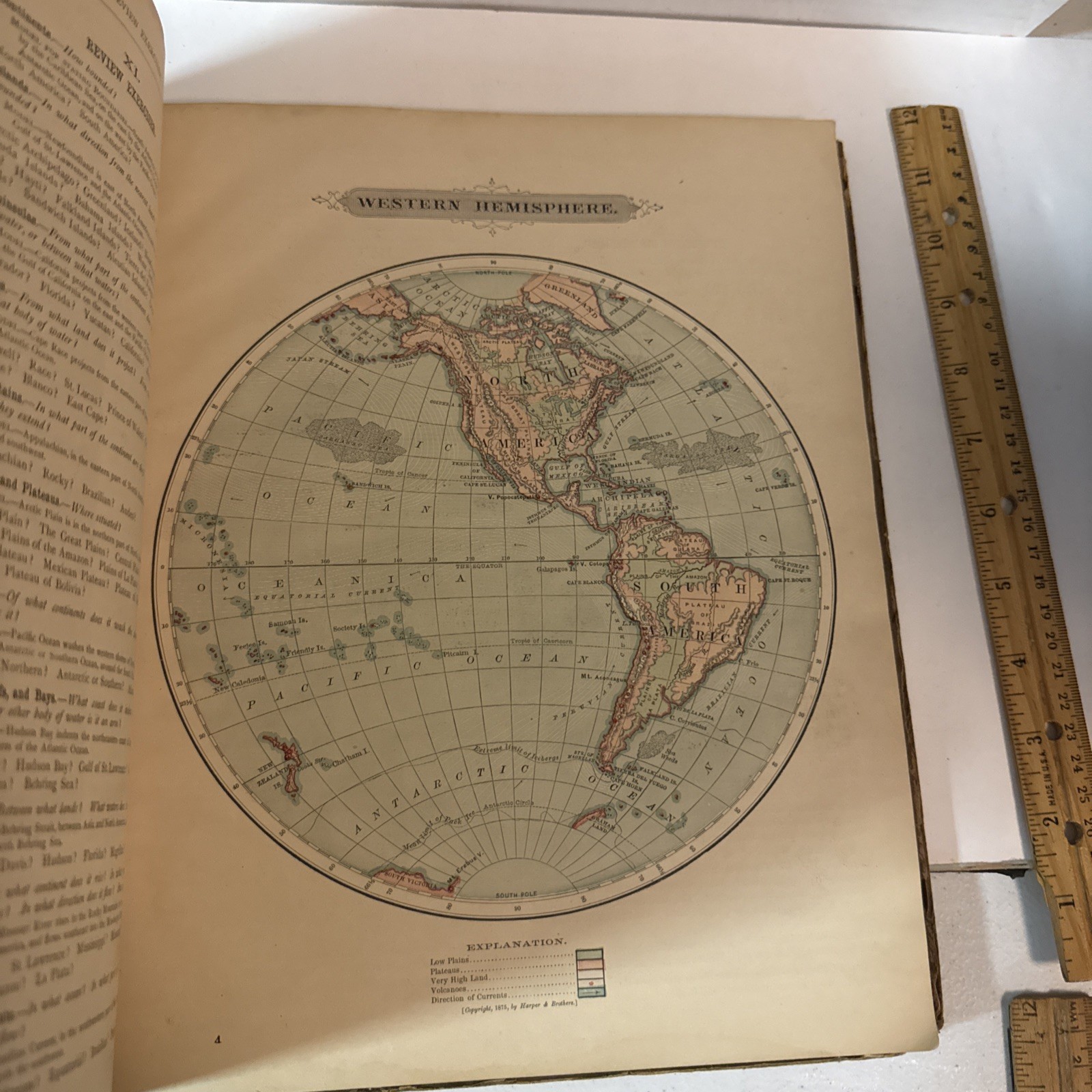 Vintage 19th Century – Harper’s School Geography Textbook, Illustrated 1882