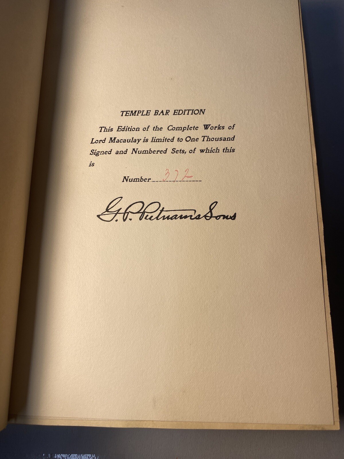 RARE 2 Sets 1898 Miscellaneous Works & The History of England Macaulay 372/1000