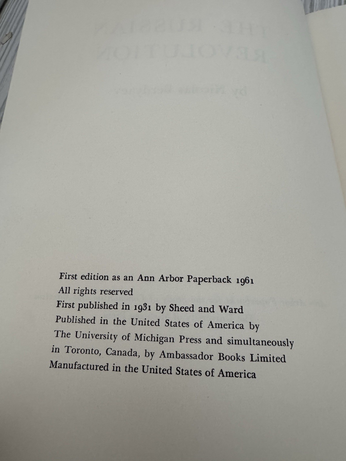 Russian Religious Psychology Communism 1961 HC Michigan Press
