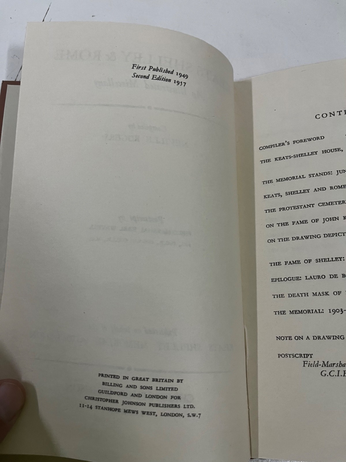 Portraits of Keats -Donald Parson 1954, POETIC WORKS 1920, KEATS, SHELLY & ROME
