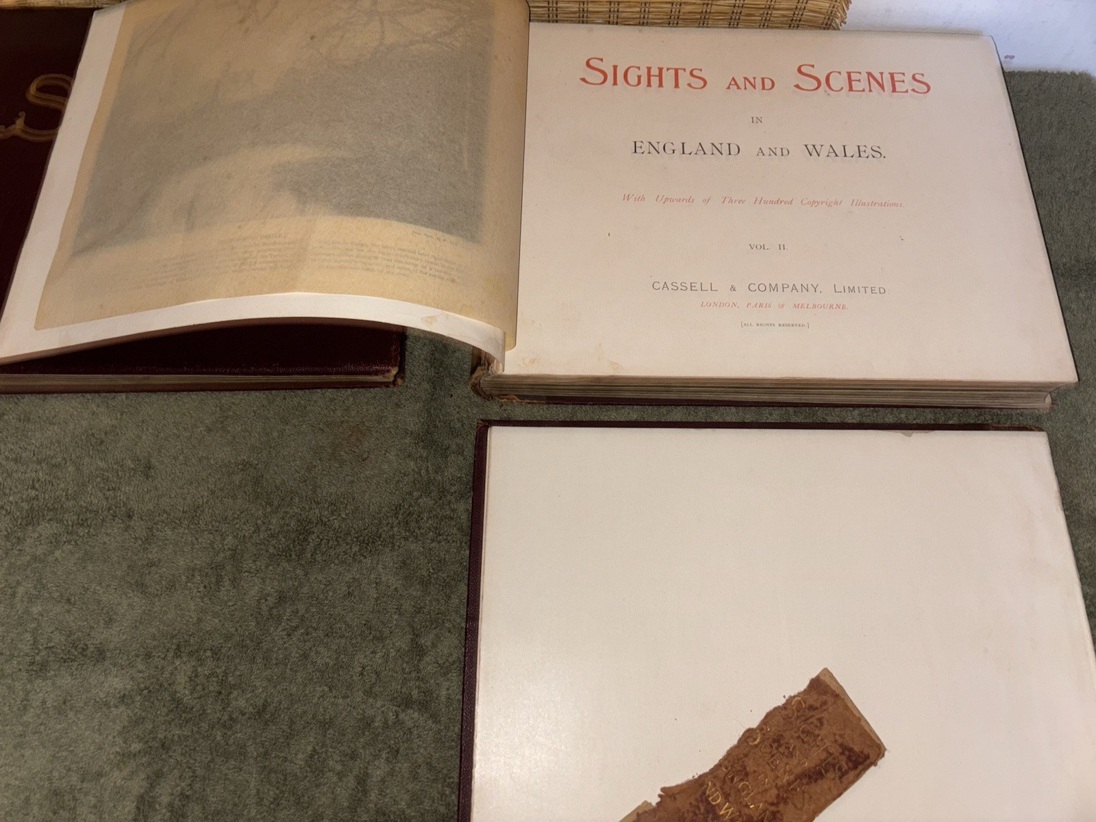 Antique 1895 Book Set: Sights and Scenes in England & Wales (Volumes I & II)