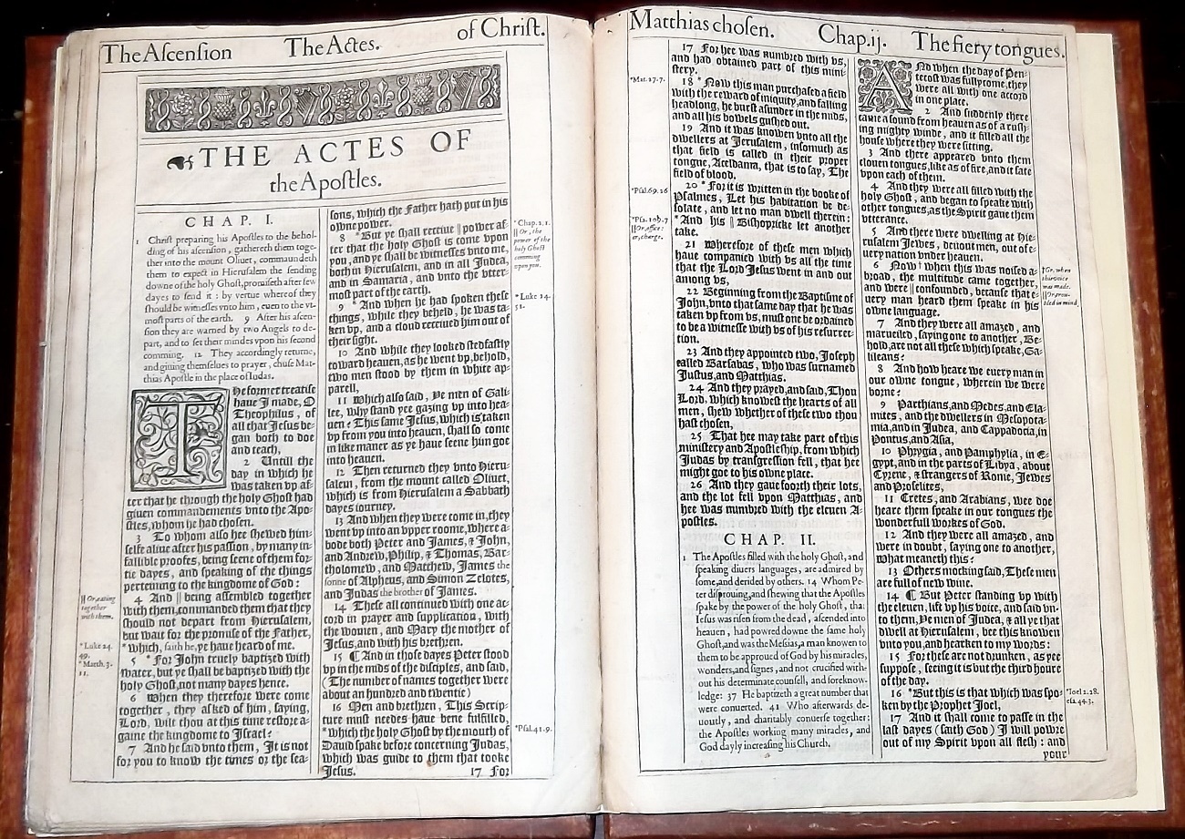 1611 ANTIQUE 16″ KING JAMES PULPIT HOLY BIBLE GOSPELS 1ST-ED New Testament Jesus