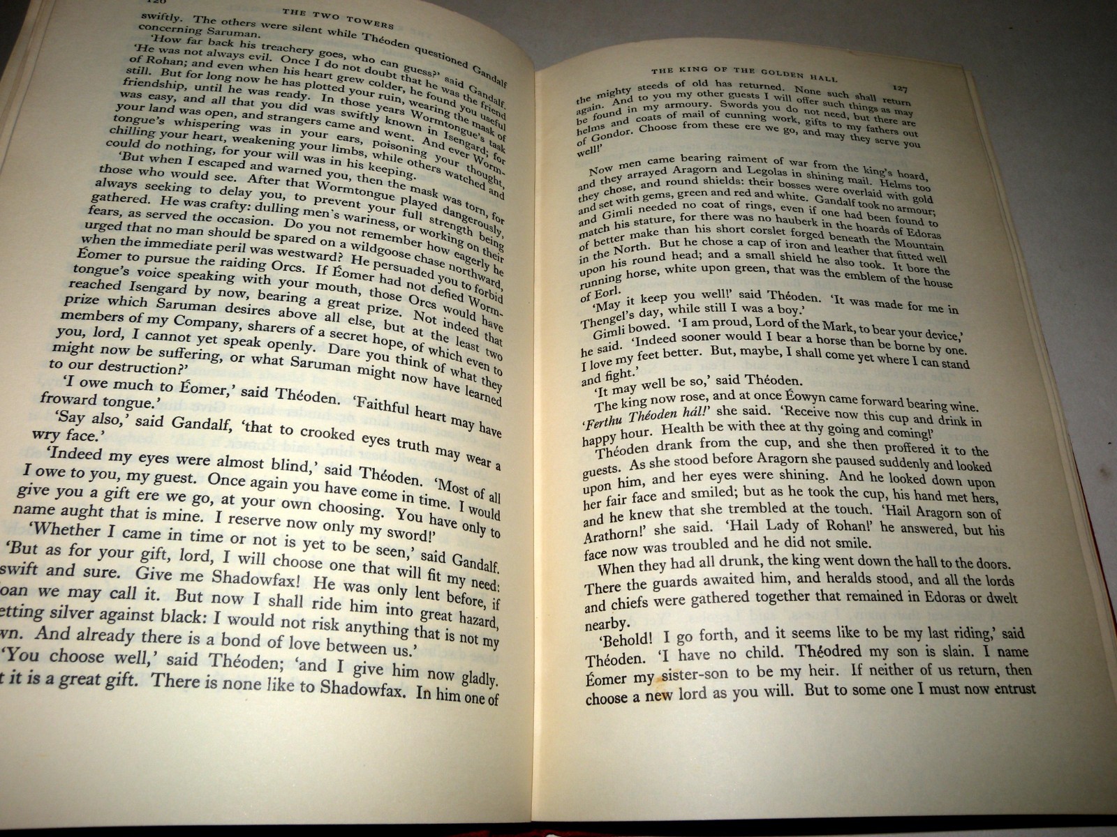 The Two Towers Tolkien 1957 1st Ed 5th Imp HB DJ Allen & Unwin
