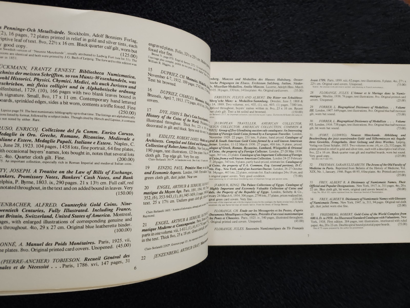 Important Numismatic Books 1982 Auction #11 Catalog George F. Kolbe Los Angeles