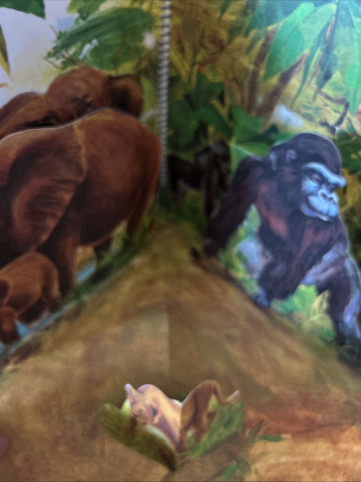Hallmark SAFARI IN AFRICA 1967 pop-up book with record Listen and Play