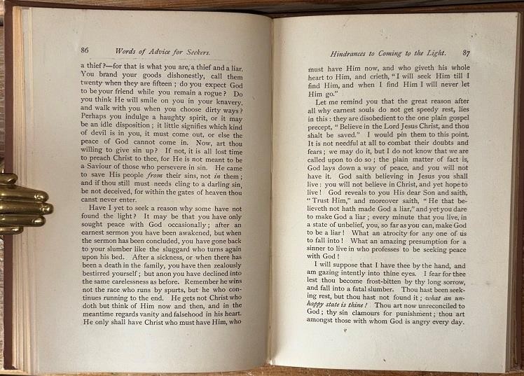 1896 1st Ed. Charles Spurgeon ‘Words of Advice For Seekers’ Baptist Theology