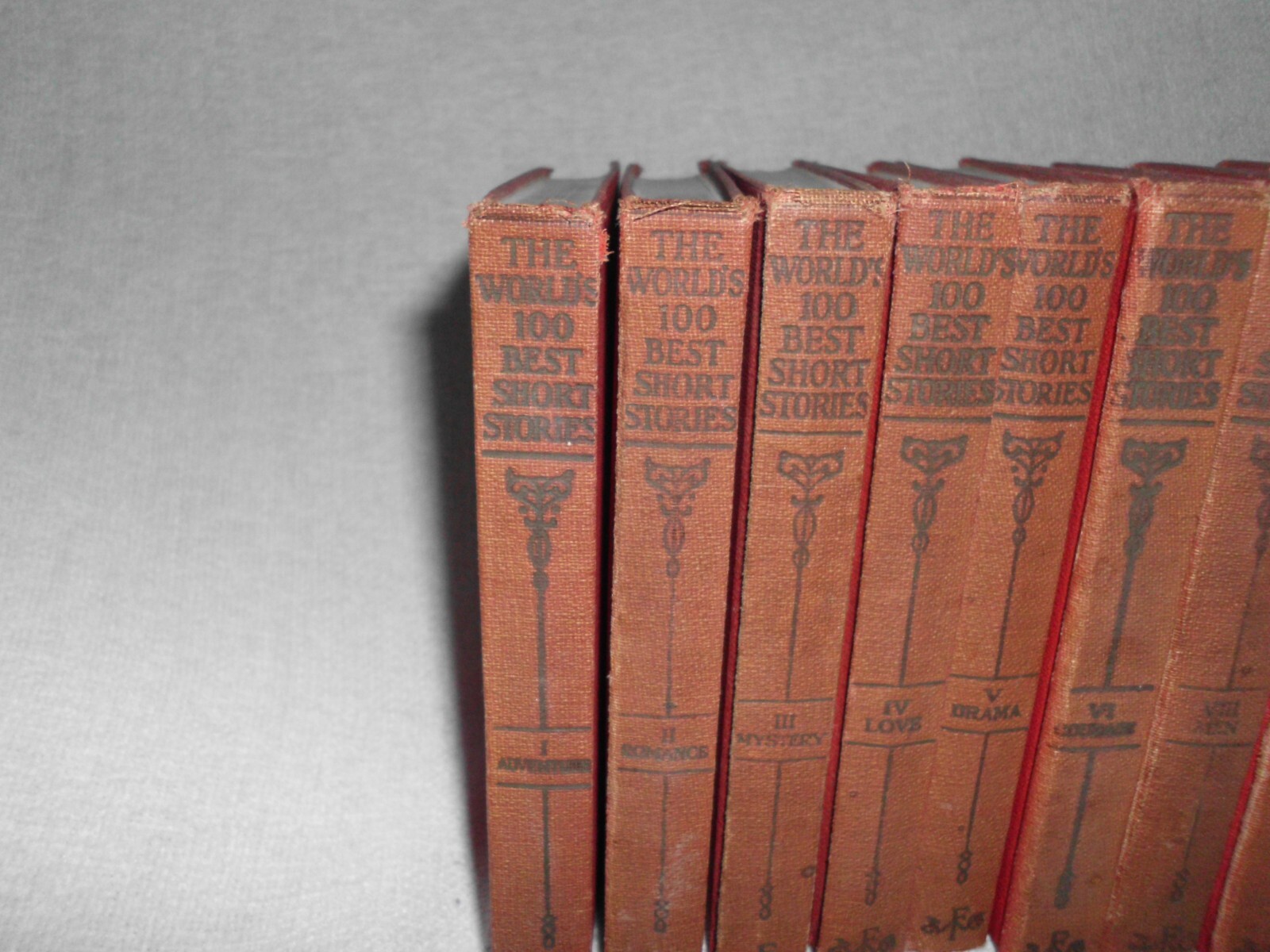 FUNK & WAGNALLS 1920s 100 BEST SHORT STORIES PART SET 8 BOOKS SHELF DECOR FILLER