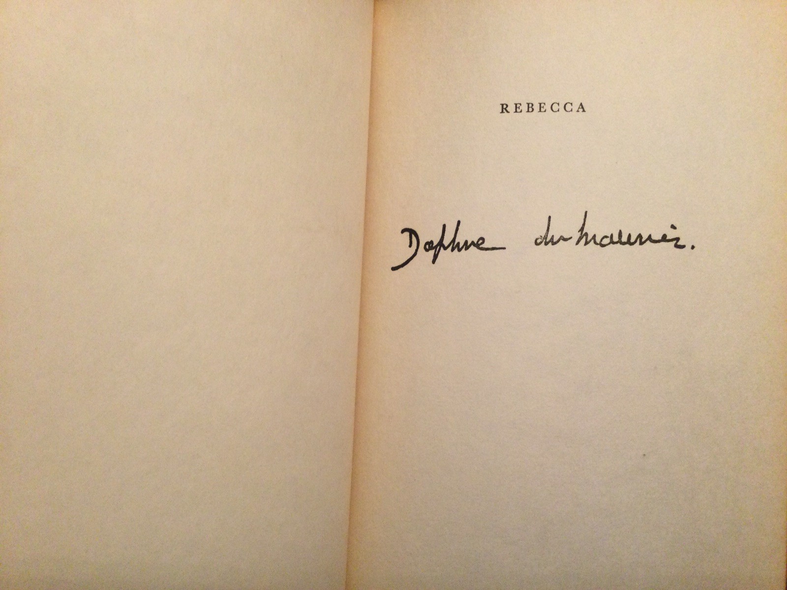 Rebecca by Daphne du Maurier 1938 Hardcover Collier Edition VTG Classic