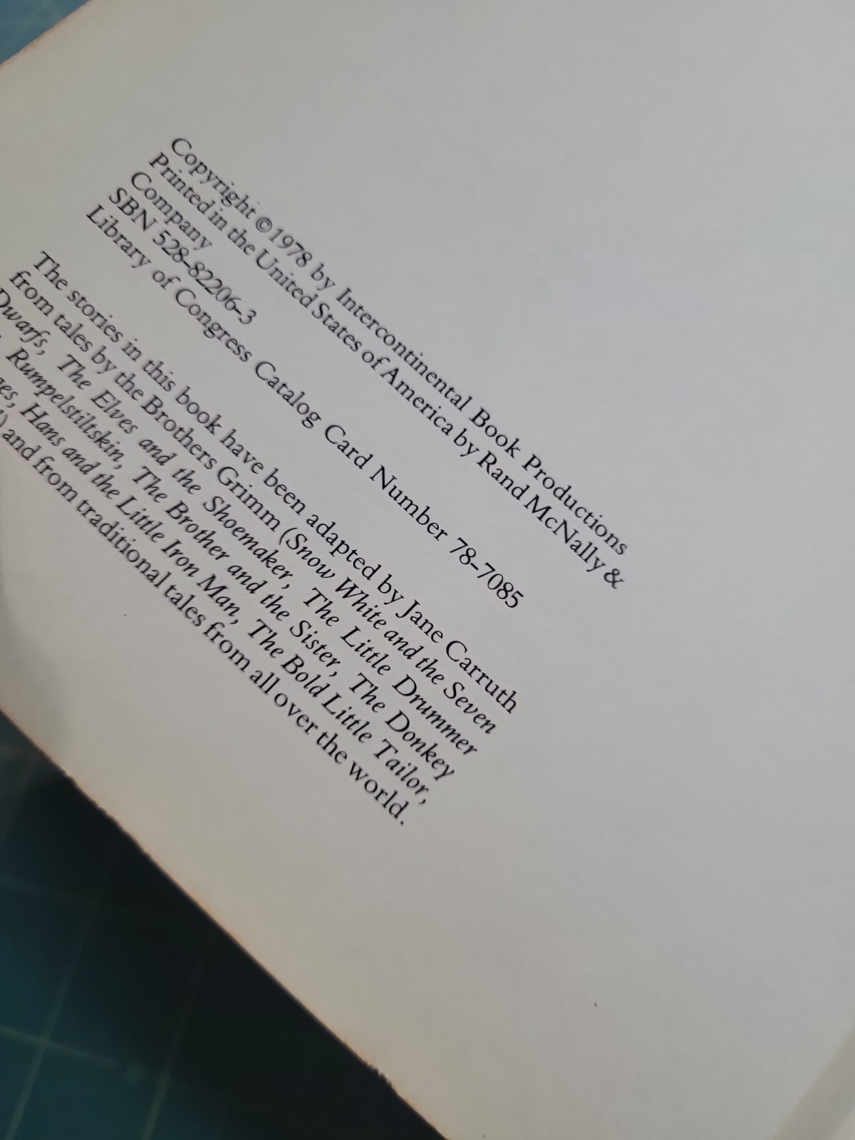 Treasury of Enchanted Tales 1978 Based On Brother Grimm Fairy Tale Jane Carruth
