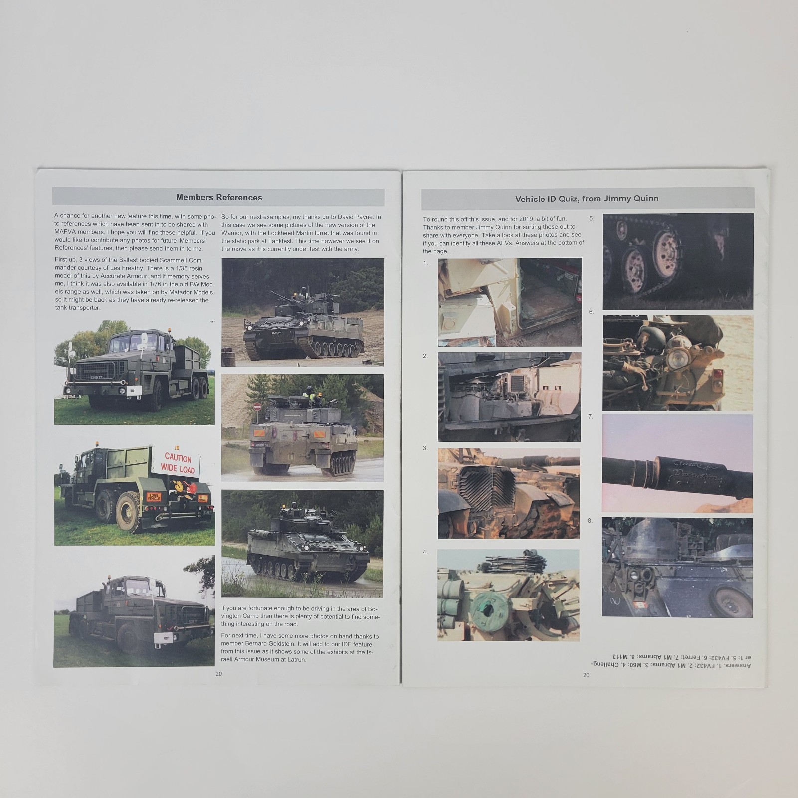 2019-2020 Tankette Miniature MAFVA Magazine~Complete Volumes 54-55~Lot of 12