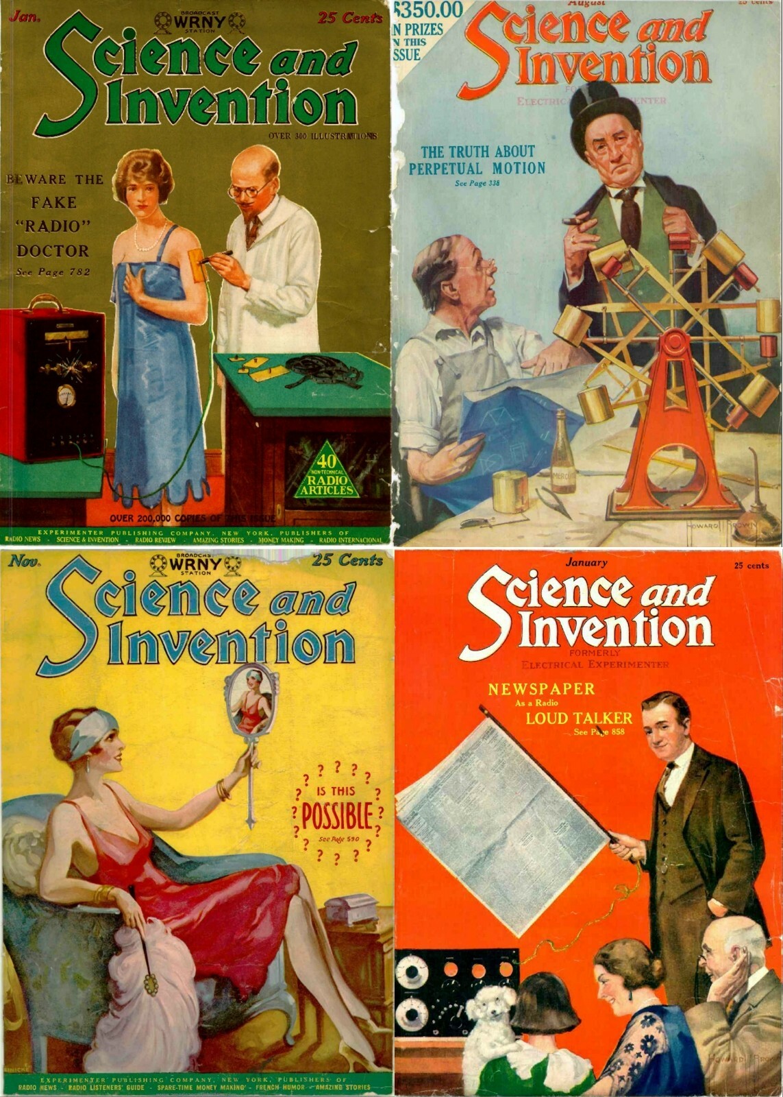 132 Old Rare Issues of The Science and Invention Magazine (1920-1931) DVD