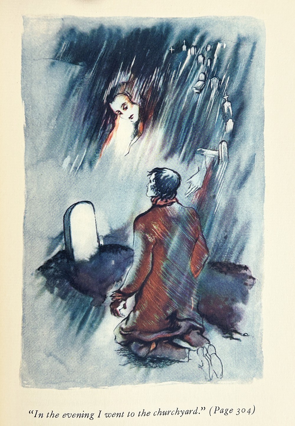 1947 illustrated WUTHERING HEIGHTS Toxic Love GHOST Story GOTHIC ROMANCE Bronte
