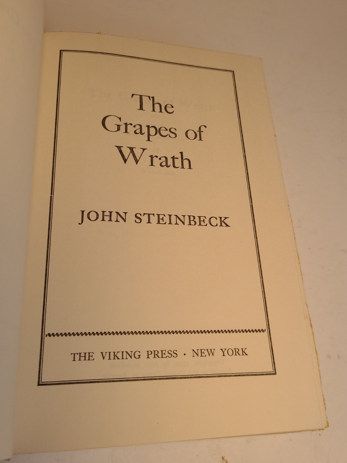 The Grapes of Wrath by John Steinbeck 1939 Viking Press 1st Book Club Edition DJ