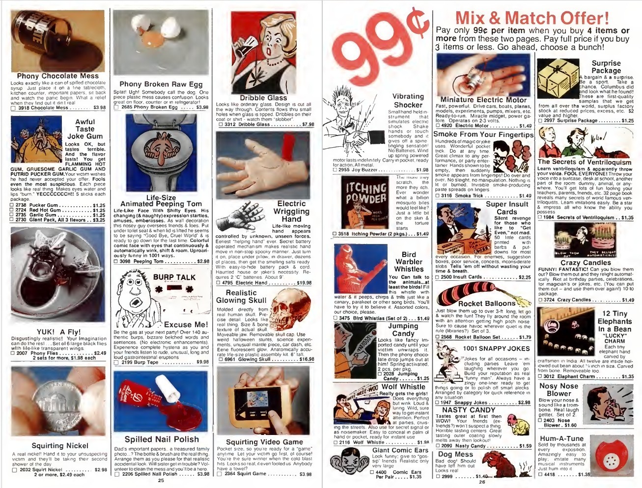 8 old Johnson Smith Co. Curios Gifts Novelty Catalogs (1960s, 70s & 90s) on DVD