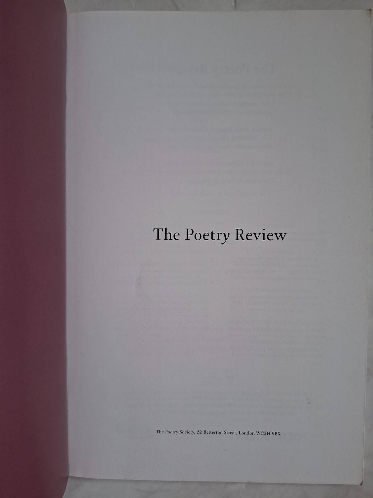 The Poetry Review Mixed Authors Set Of 3 1st 2022 Paperback The Poetry Society