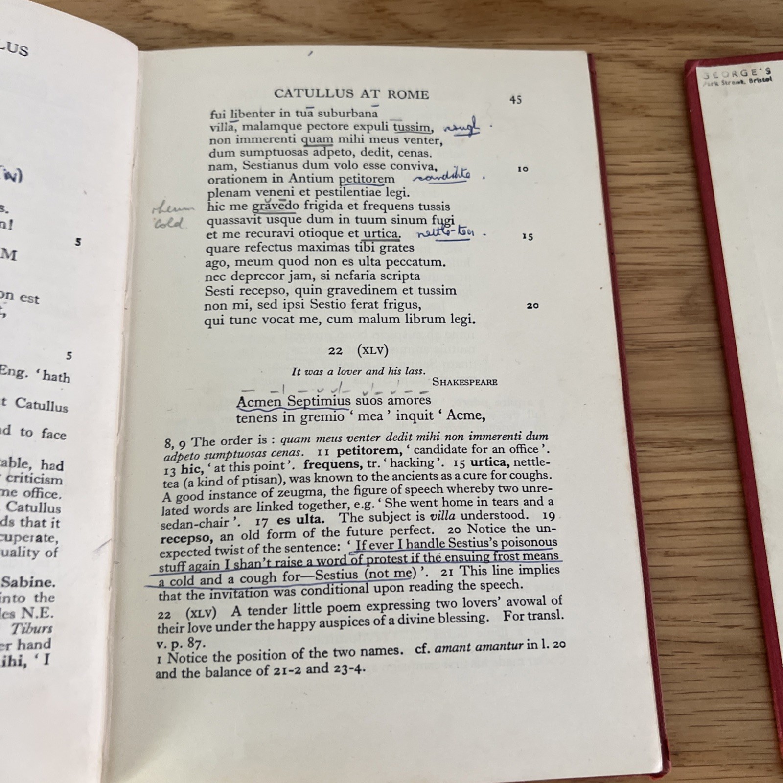 1950’s Roman World Selections From The Poems/letters Books X 3 Catullus Pliny