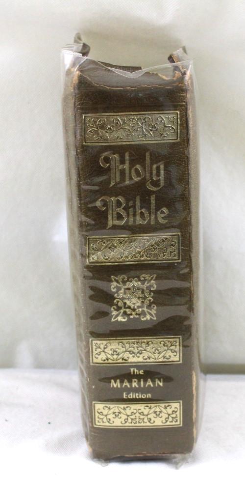 Holy Bible The Marian Edition Catholicism Leather Bound 1966 Catholic Press