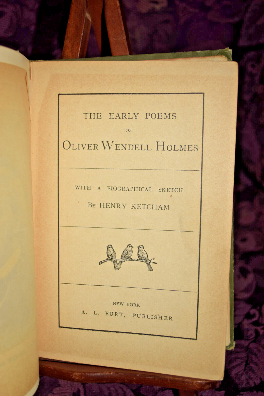 POETICAL WORKS OF OLIVER WENDELL HOLMES Antique Book 1900
