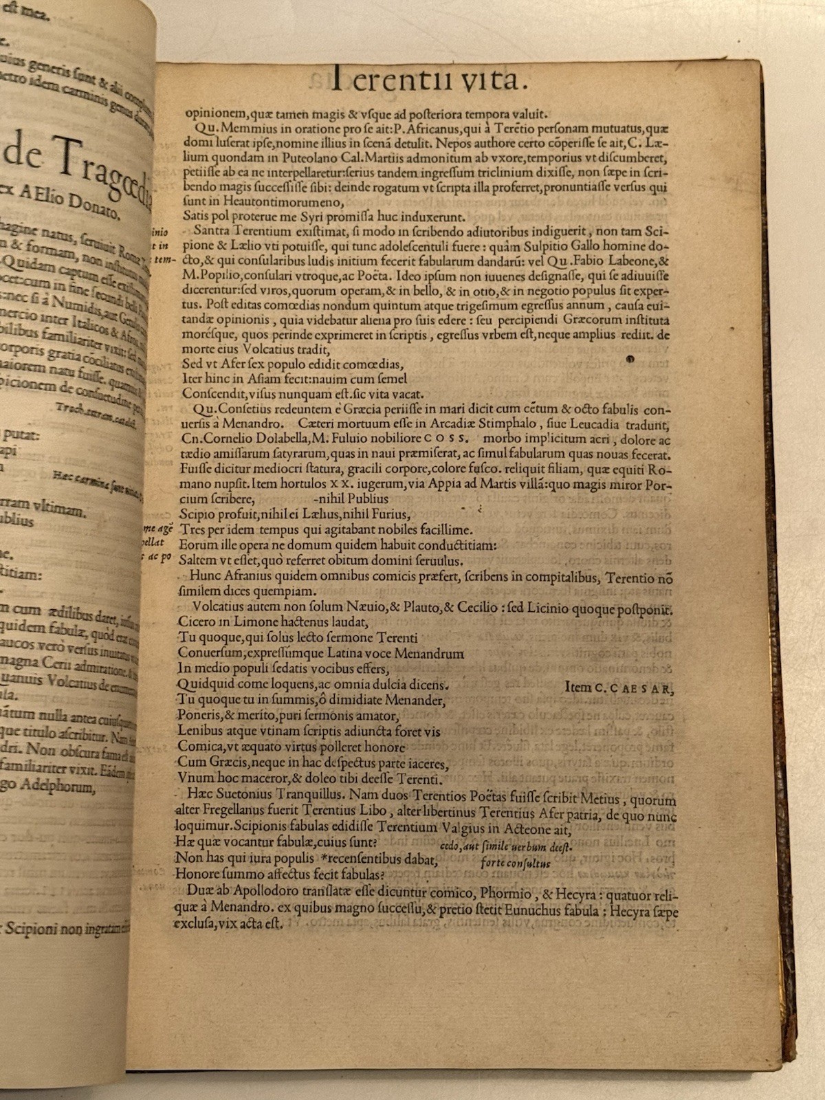 Terence’s Comedies 1536 ESTIENNE FOLIO; Ancient Classics Post-Incunable 1st Ed.