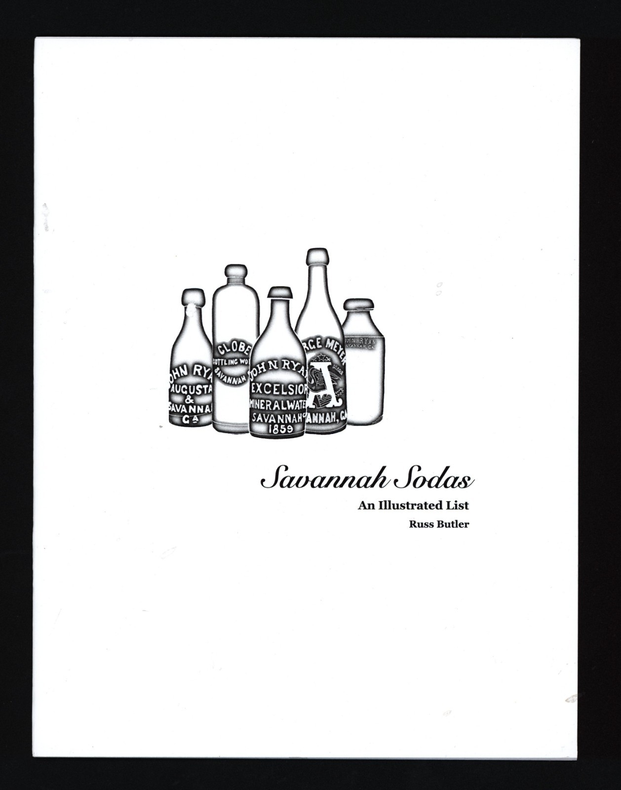 1st book on SAVANNAH SODAS ~ ILLlUSTRATED~ PRICING ~ RARITY Russ Butler ~ 1998