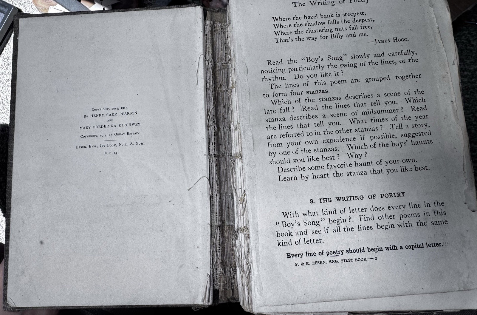 Pearson & Kirchwey Essentials of English First & Second Book (1915)