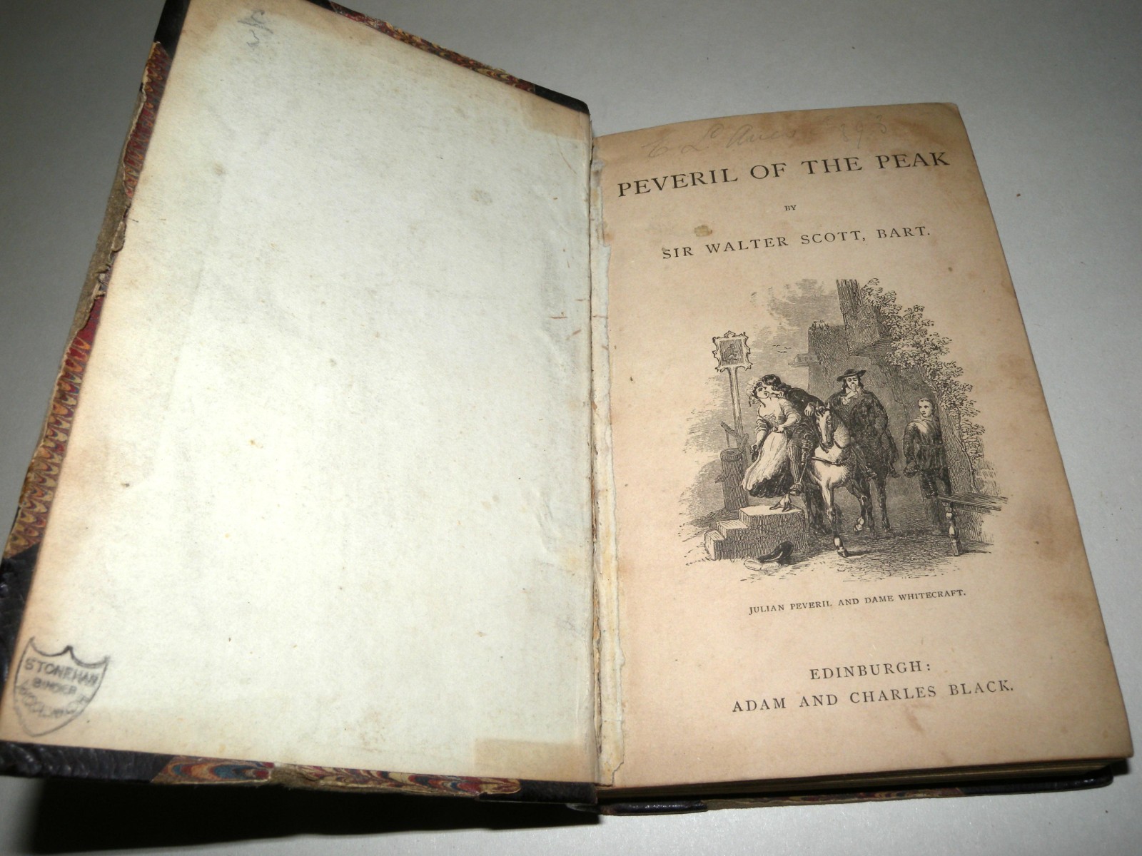 Peveril Of The Peak – Sir Walter Scott, Hardback, Adam And Charles Black, 1866