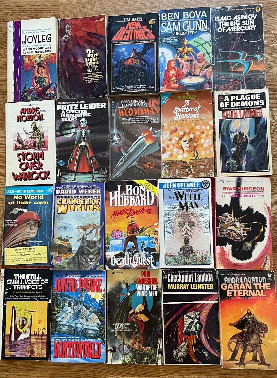 10X All Science Fiction Scifi Random Mix Paperback Books Vintage 1960s+ Lot