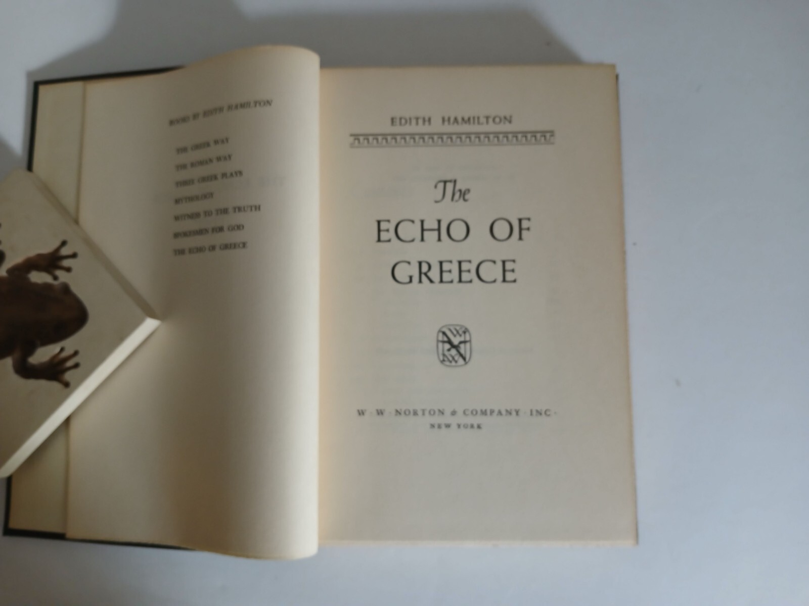 The Echo of Greece by Edith Hamilton Hardcover 1957 224 pages