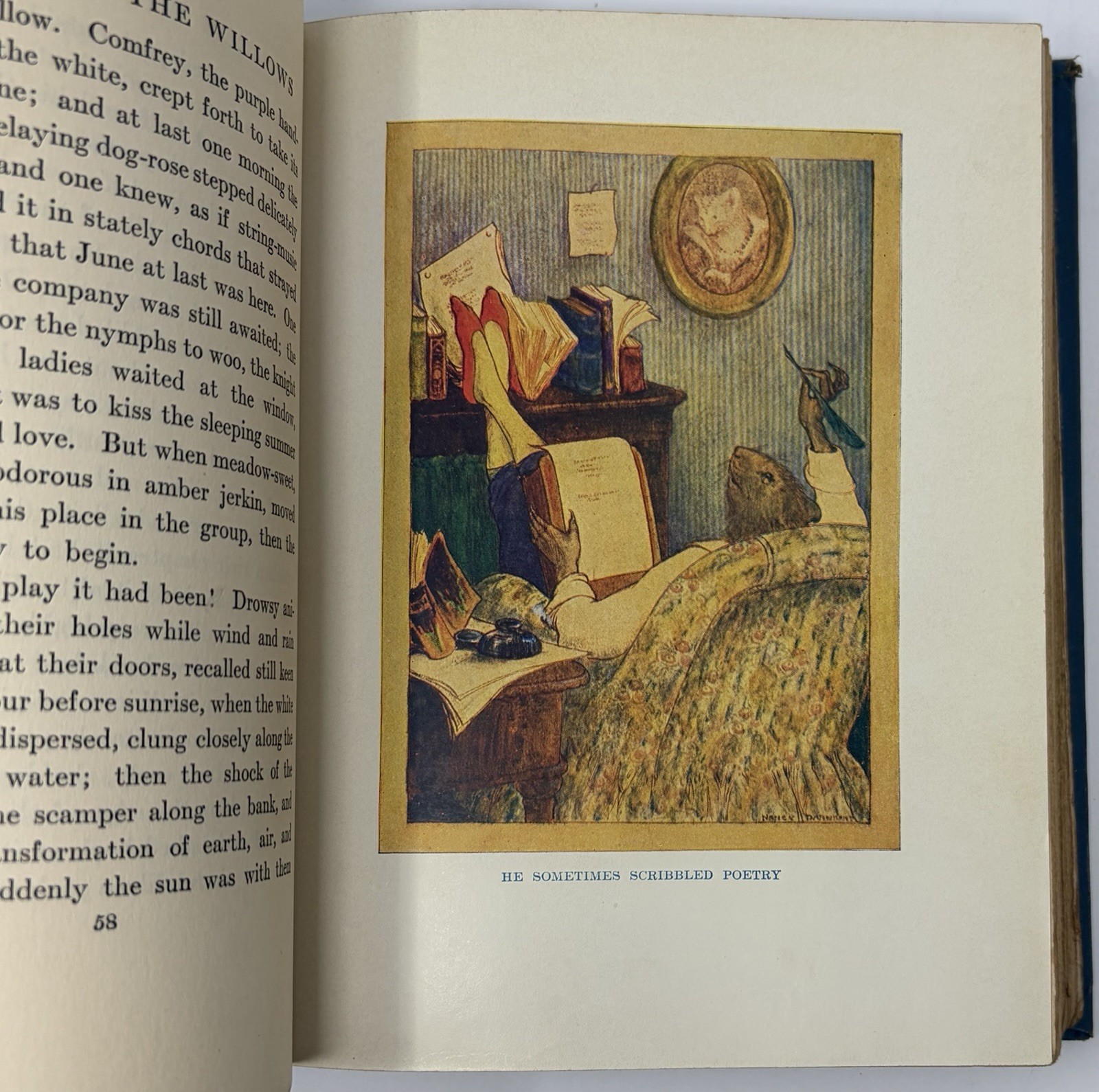 Wind In The Willows by Kenneth Grahame 1937 Barnhart Illustrations Book Vintage