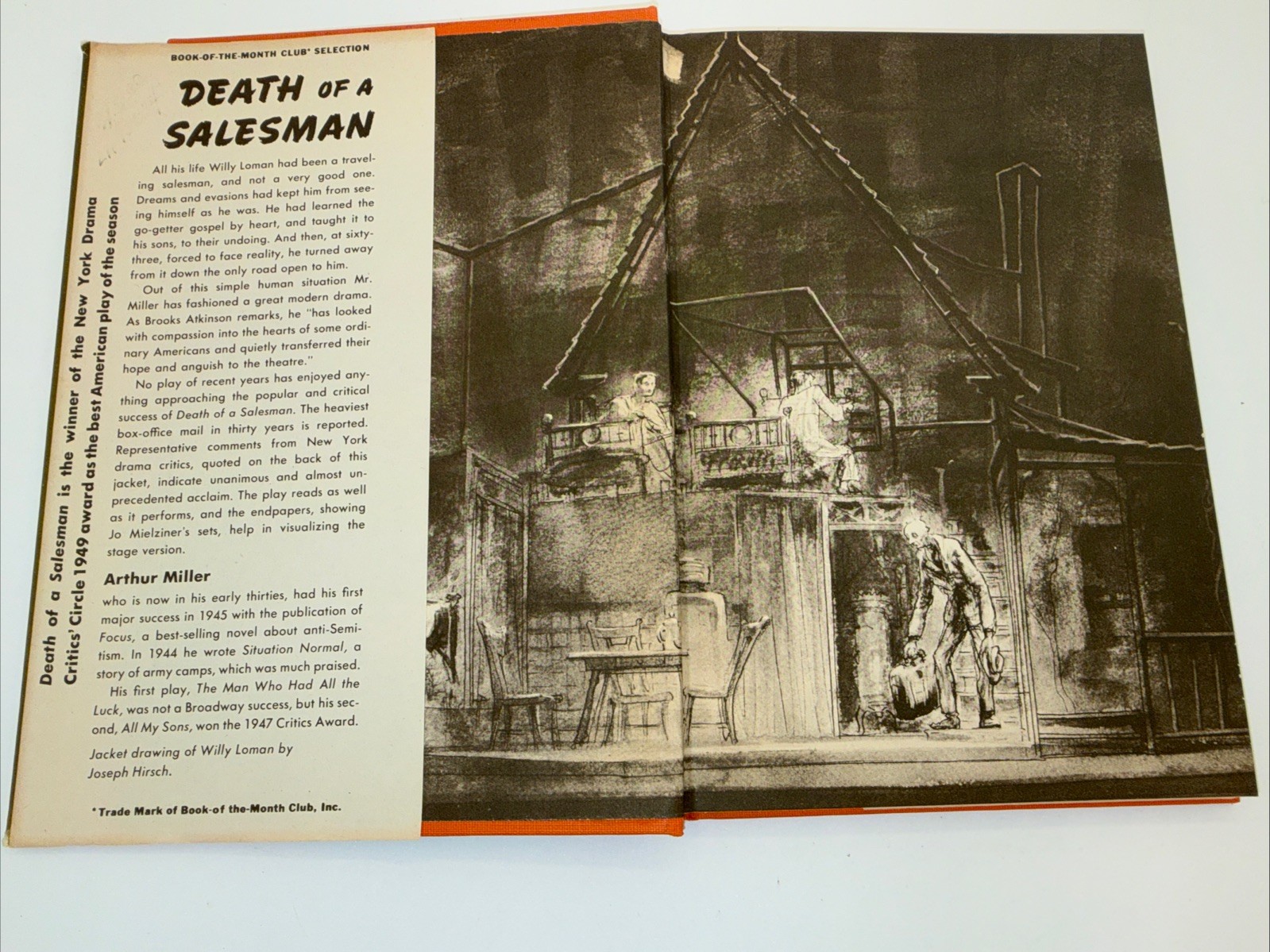 Death of a Salesman Arthur Miller Viking Press 1949 1st BOMC Edition HC DJ