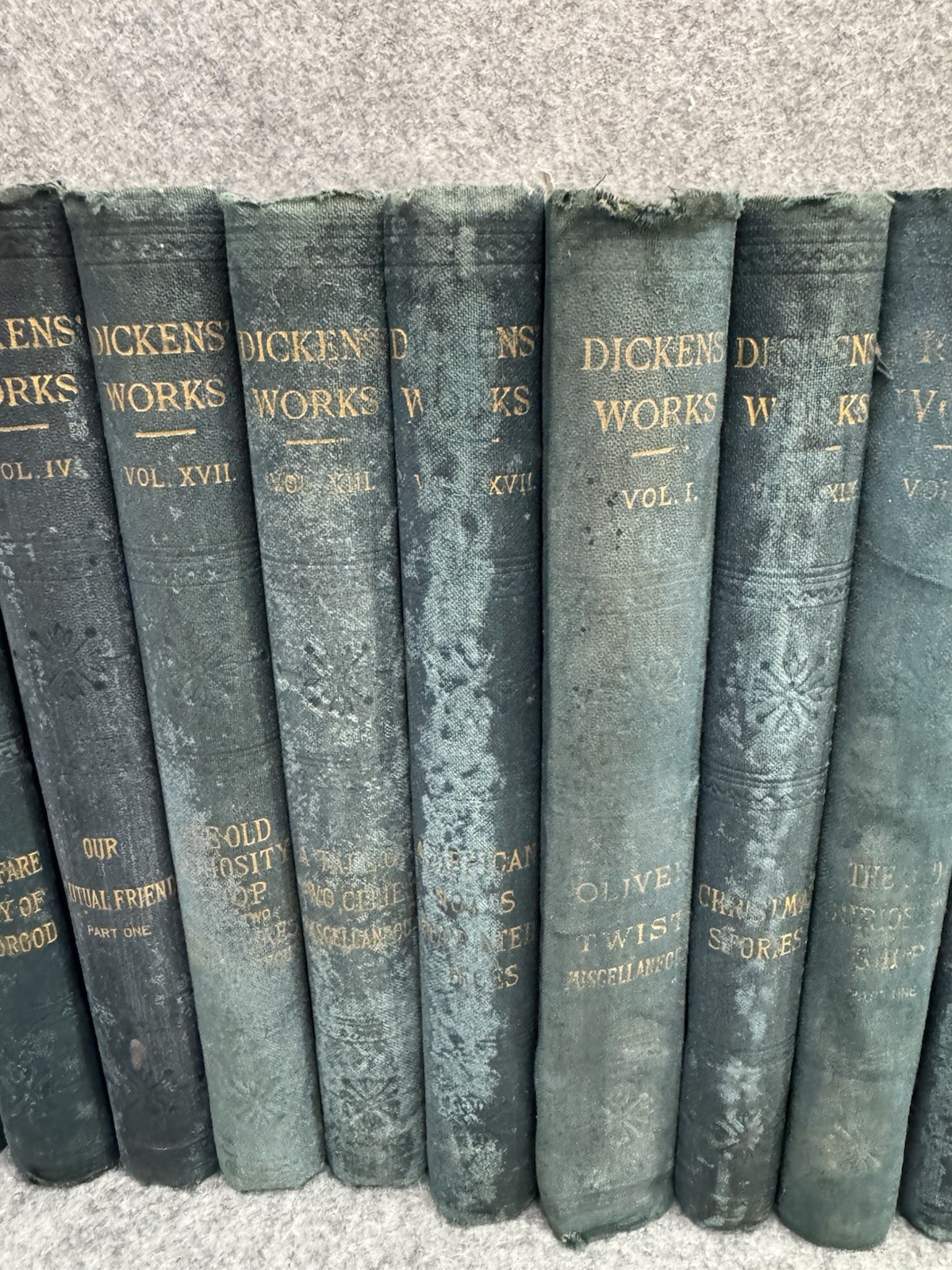 15 Vol Charles Dickens Works Peter Fenelon Collier Antique Hardcover Set