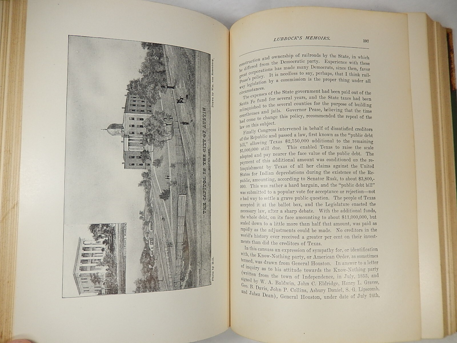 Lubbock’s Memoirs of Francis Richard Lubbock, 1900 (Texas History)