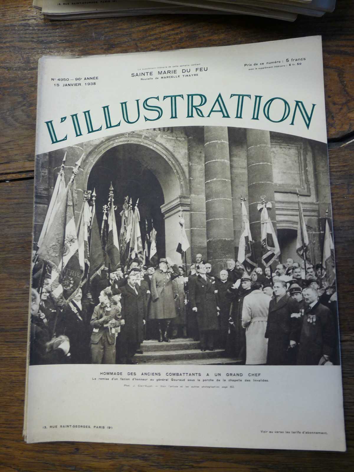 The Illustration No. 4950 – January 15, 1938 Tribute To General Gouraud – Cami –