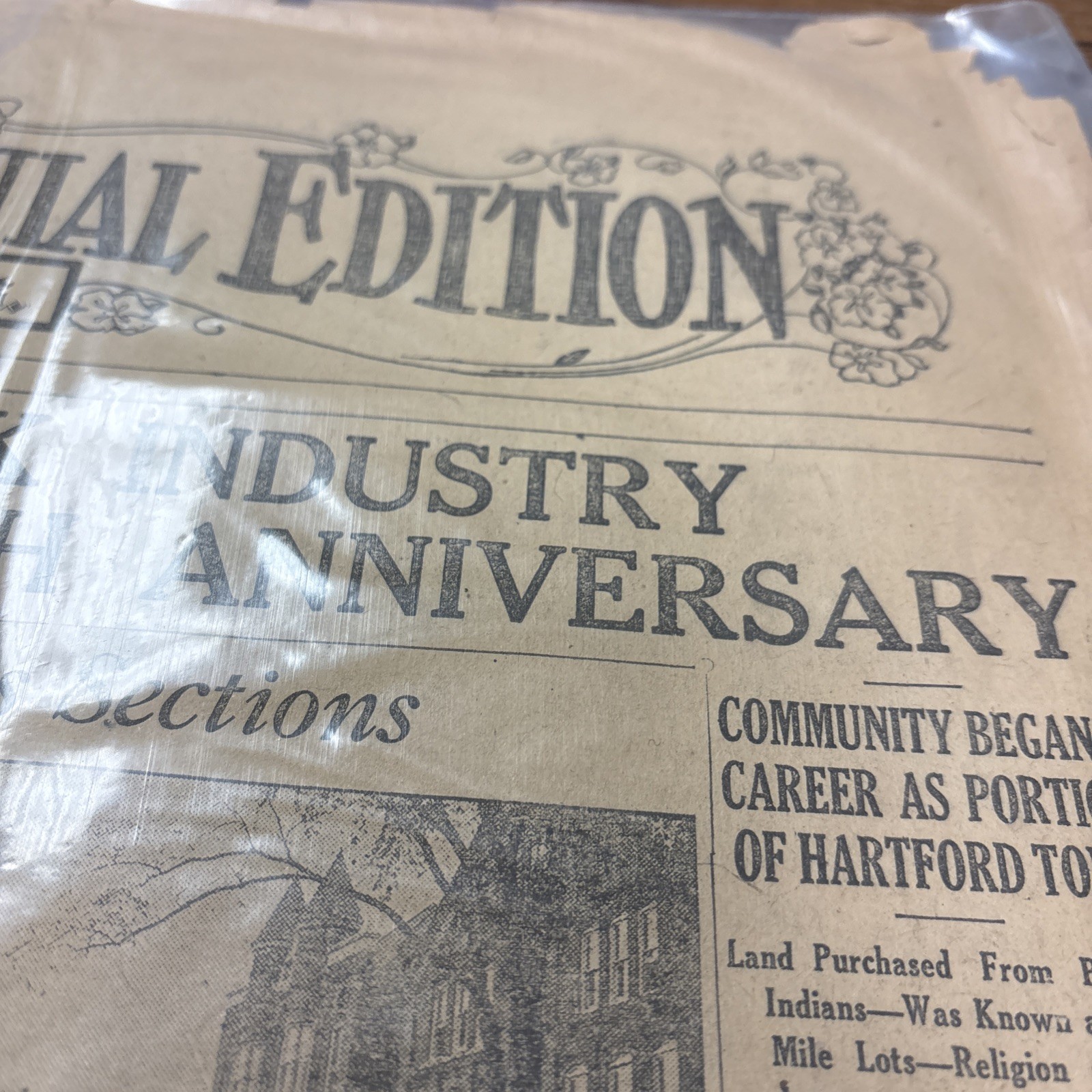 Manchester Centennial Edition of Hartford Times 1923 Newspaper CT History
