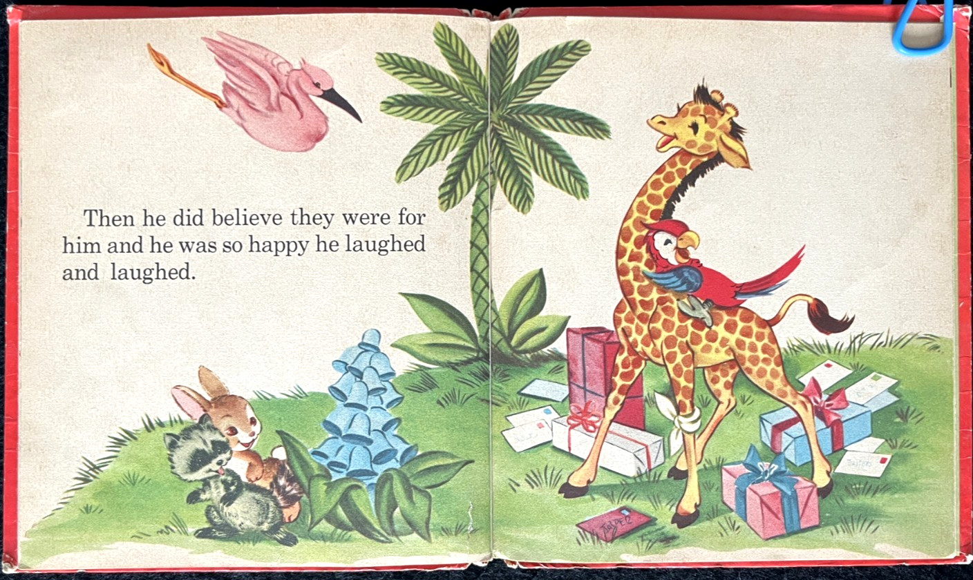 JASPER GIRAFFE ~ vintage 1st ed. children’s Whitman Tell-A-Tale Book, 36-pg. ed.