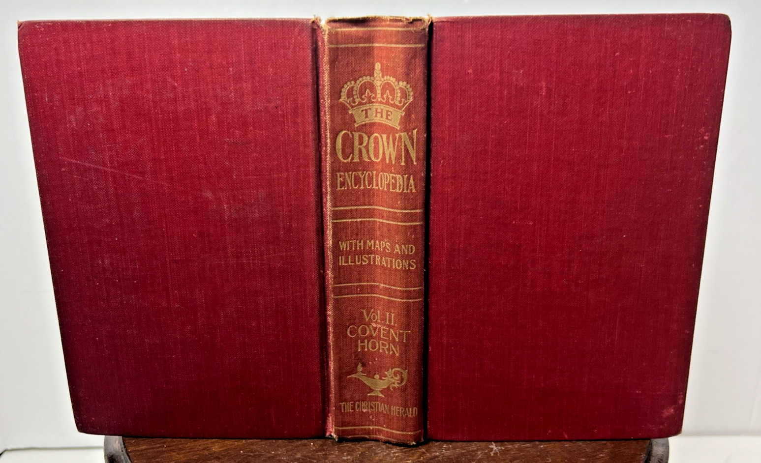 1903 The Crown Encyclopedia Volume 2 II Hardcover Book Christian Herald Antique