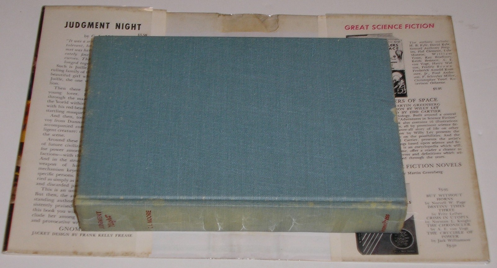 ~JUDGEMENT NIGHT by C. L. MOORE~1952 HB/DJ Gnome Press 1st EDITION!