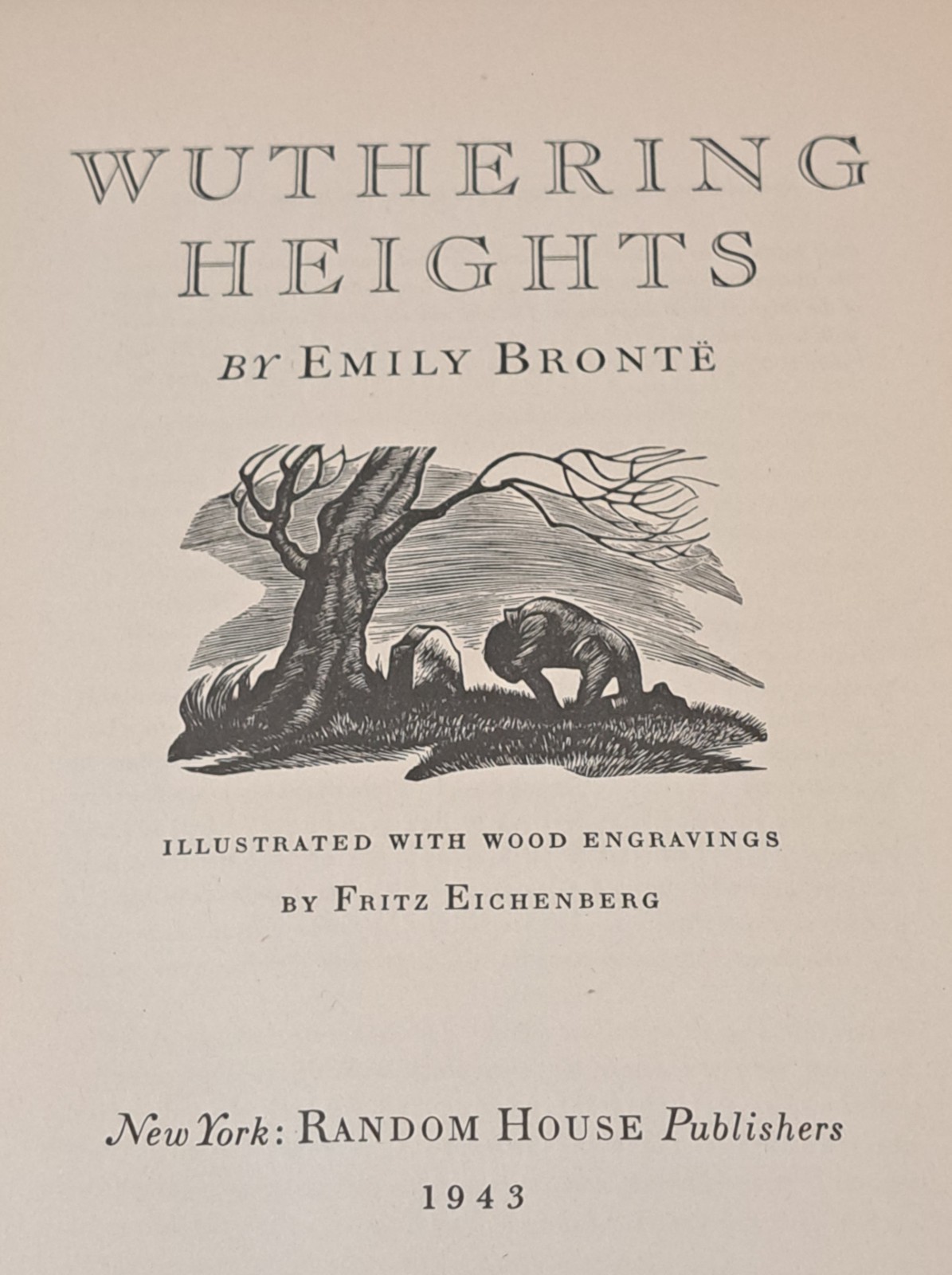 Wuthering Heights Jane Eyre Charlotte Emily Bronte Random House 1943 HC Set