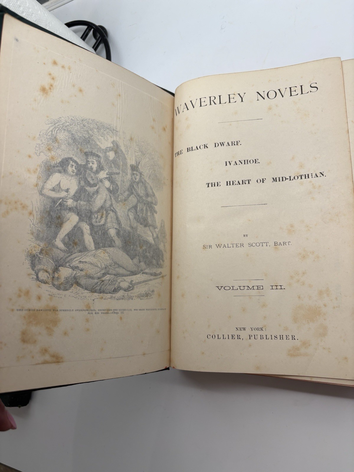 Two Waverley Novels Sir Walter Scott Volume II and Volume III Ivanhoe Antiquary