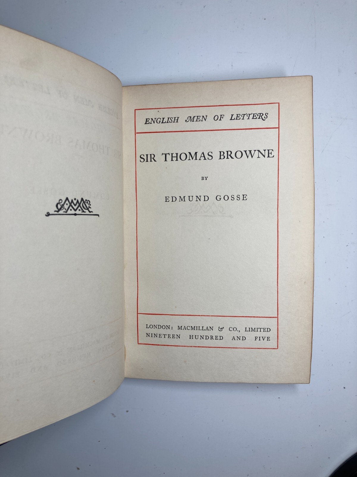 1905 Sir Thomas Browne Select Essays Rivière Morocco Leather Binding Gosse