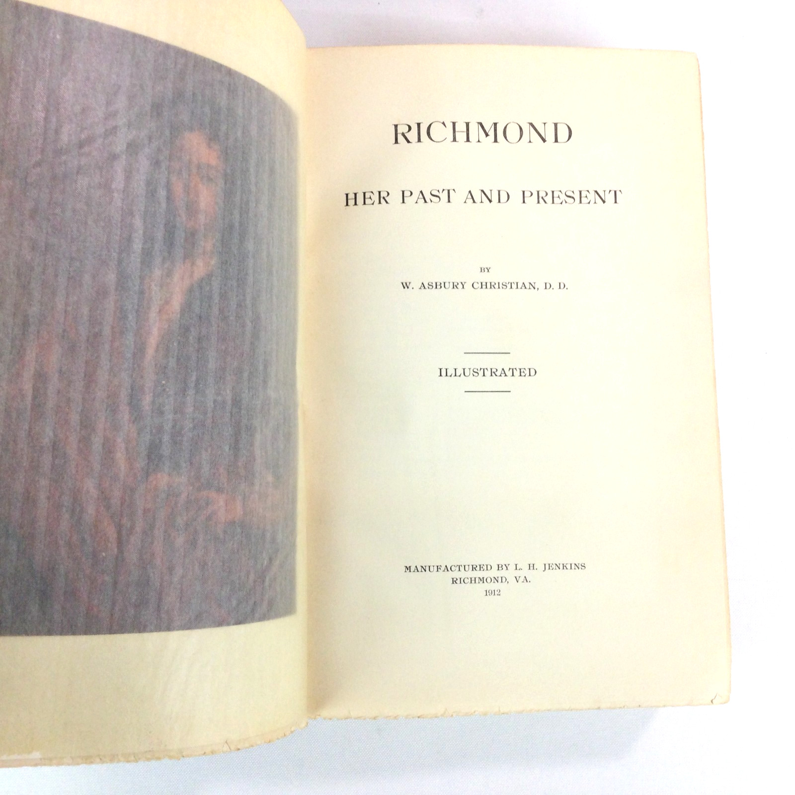 Richmond Her Past and Present by W. Asbury Christian Antique HC 1912 Very Good