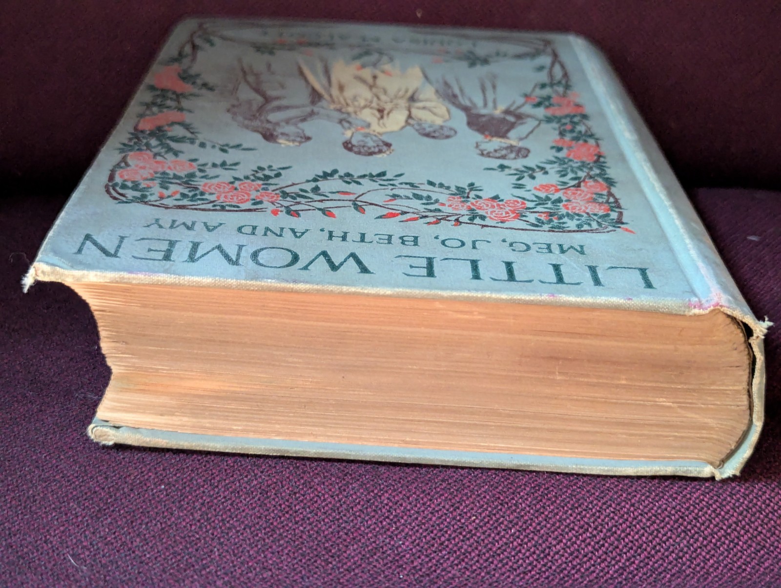 Rare ILLUSTRATED 1896 LITTLE WOMEN by Alcott Victorian Antique book