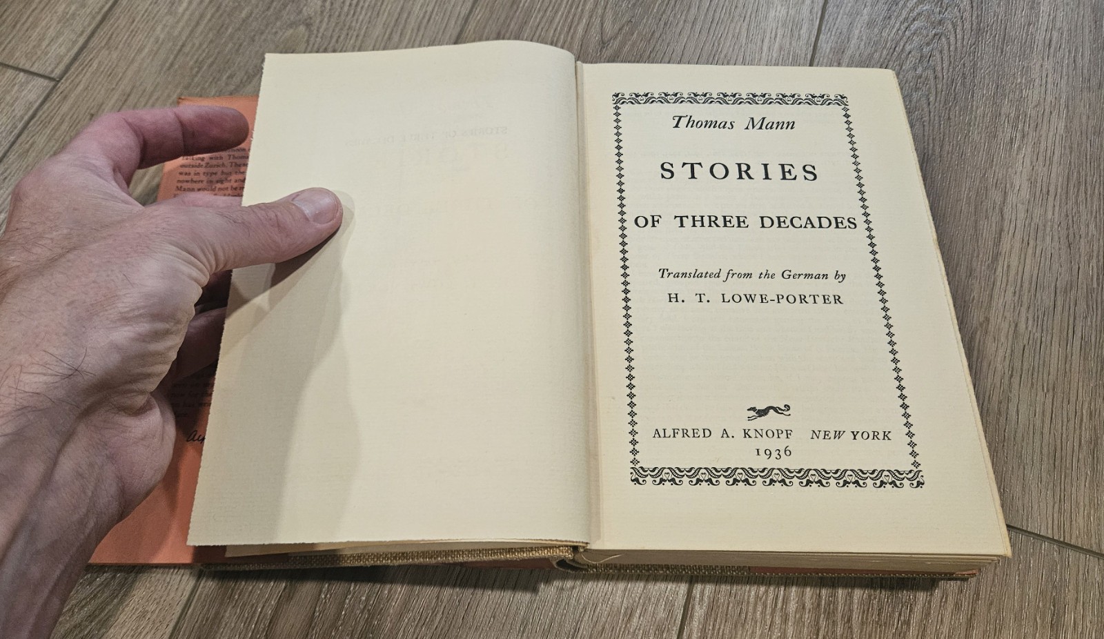 Thomas Mann Stories of Three Decades – H.T. Lowe-Porter, 1936 Knopf HCDJ