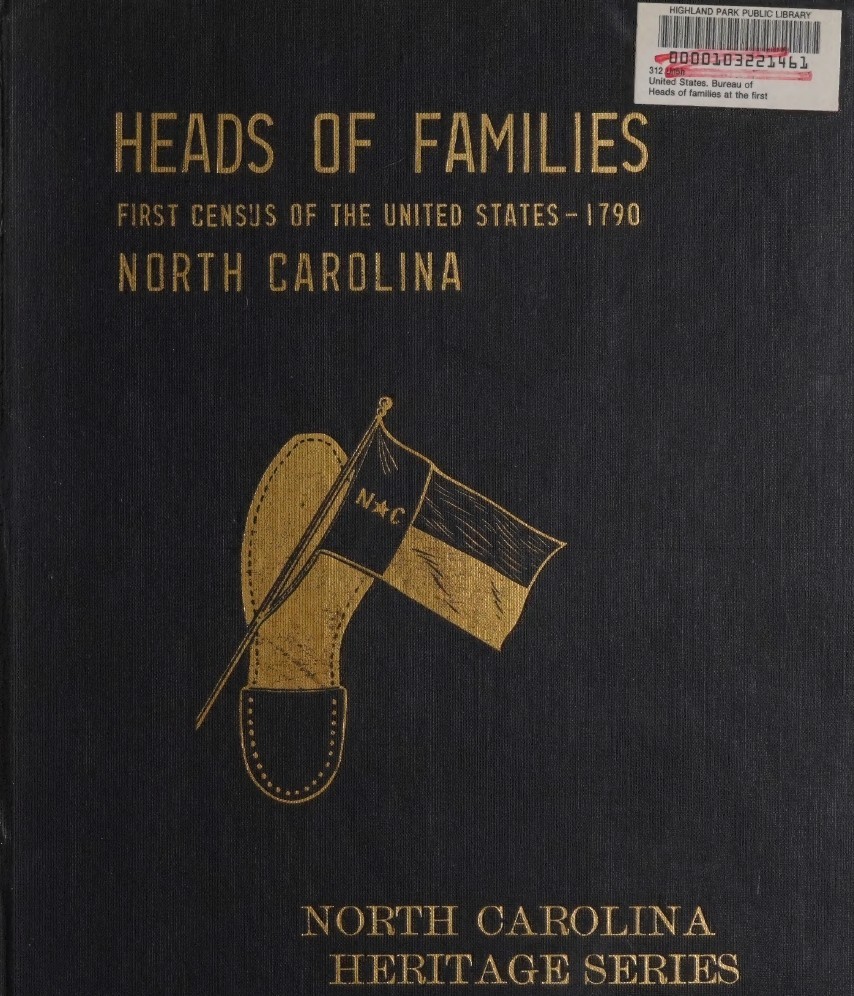 United Stated First Census Taken in 1790 – Heads of Families – 12 Records on DVD