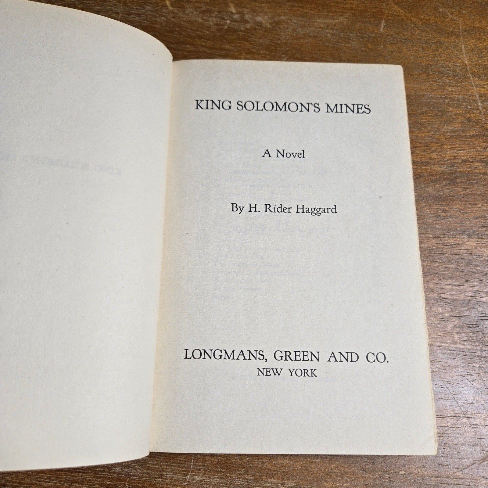 Longmans King Solomon’s Mines H Rider Haggard Vtg Hardcover BookGood Adventure