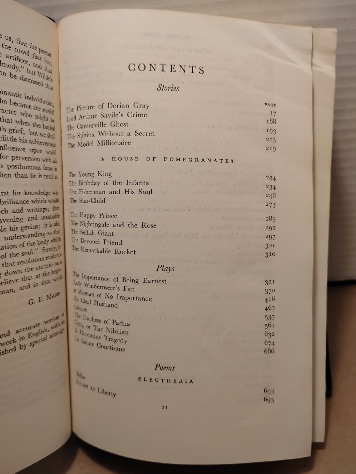 The Works of OSCAR WILDE – 1960 – G.F. Maine, Ed. – Blue Leather Bound