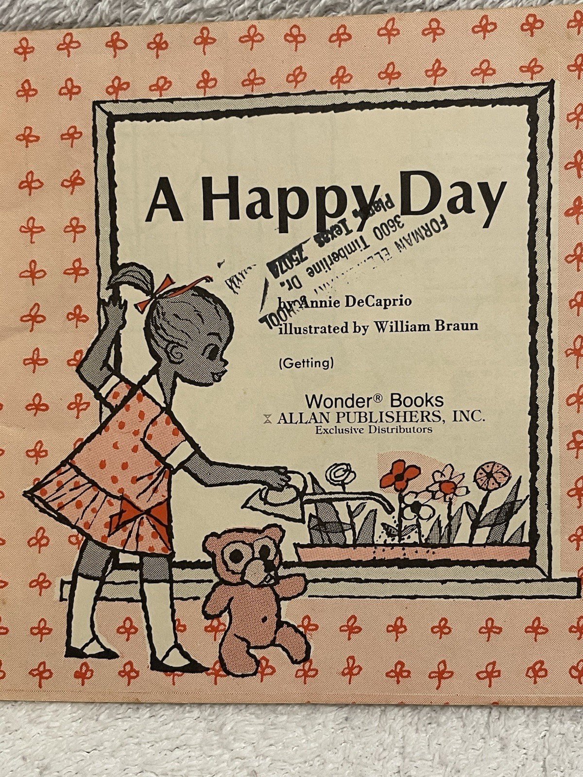 “A Happy Day” By Annie DeCaprio. 1965 An Early Start Reader. Vintage Paperback.